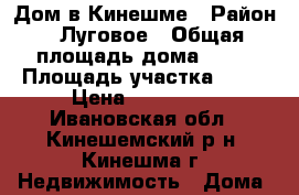 Дом в Кинешме › Район ­ Луговое › Общая площадь дома ­ 61 › Площадь участка ­ 10 › Цена ­ 950 000 - Ивановская обл., Кинешемский р-н, Кинешма г. Недвижимость » Дома, коттеджи, дачи продажа   